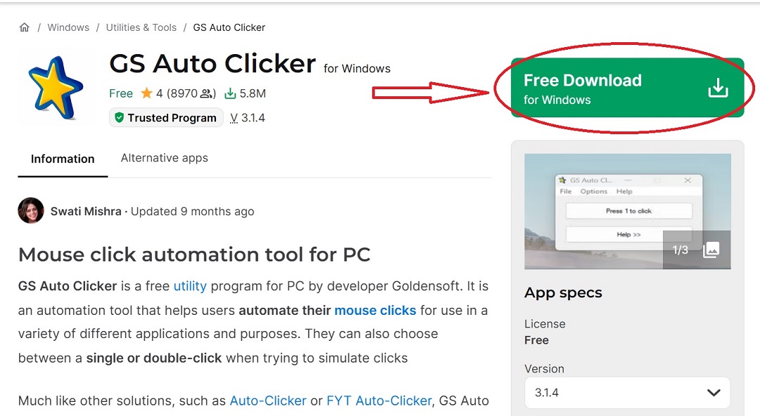 Tải Auto Click từ nguồn uy tín