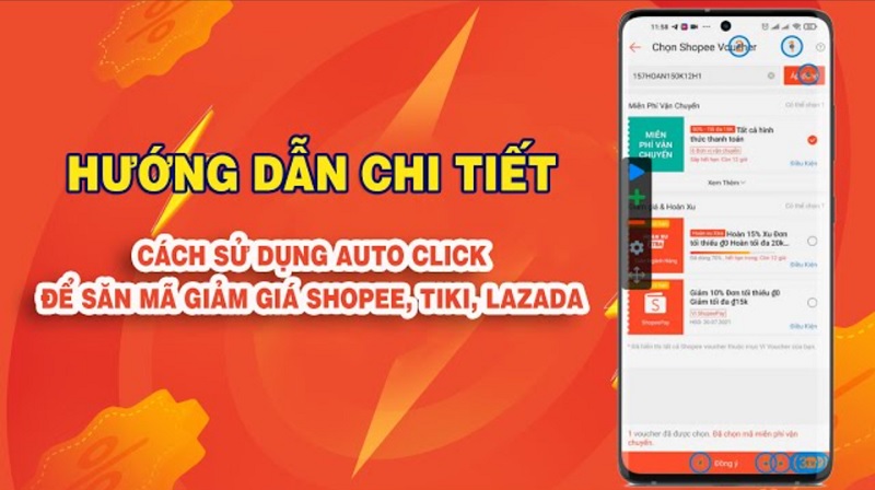 Cách sử dụng Auto Click để săn mã giảm giá Shopee